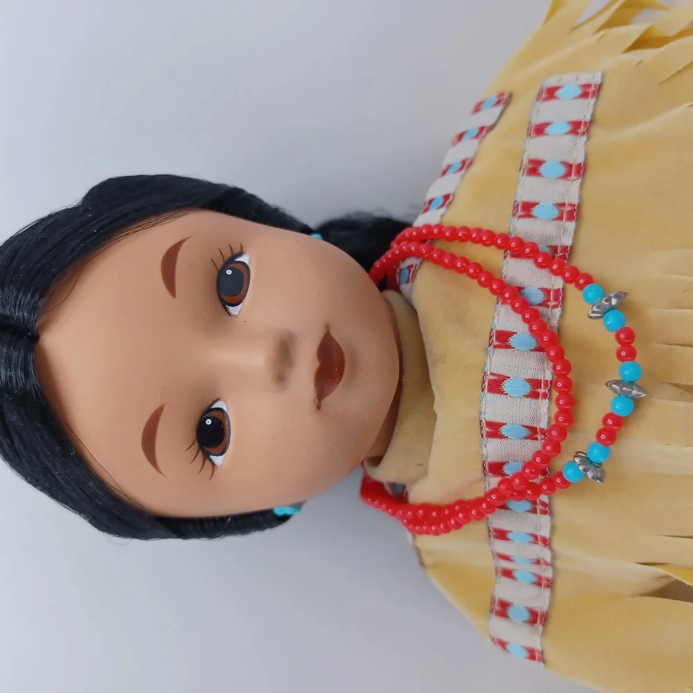 Goldrn Fawn Cherokee Maiden Native American-Inspired Doll with Fringe Outfit - Picture 2 of 13